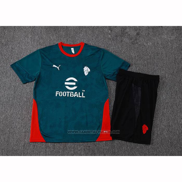 Chandal del AC Milan Manga Corta 2025-2026 Verde - Pantalon Corto